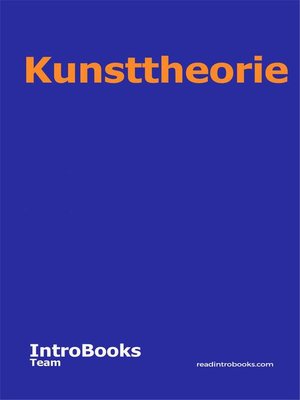 cover image of Kunsttheorie
